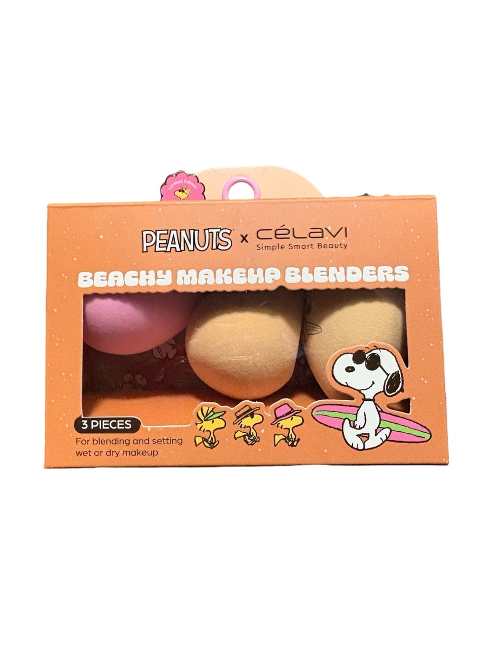 Peanuts Beachy 3 Pk Makeup Blenders